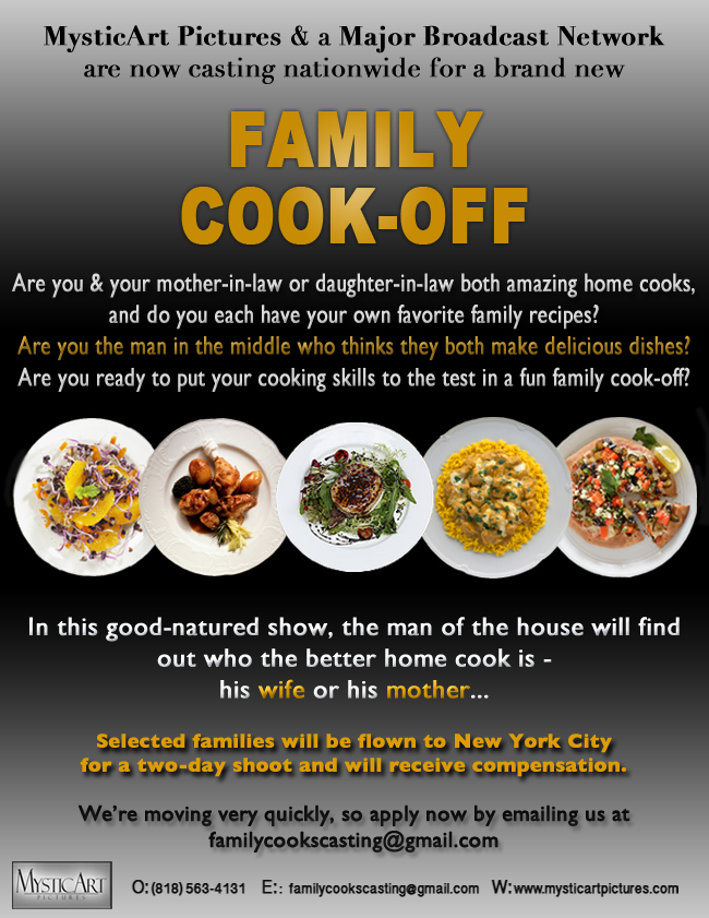 Casting New Family Cooking Competition Series!