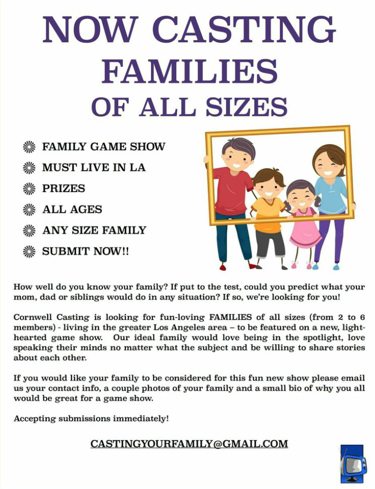 Now Casting New Family Game Show!